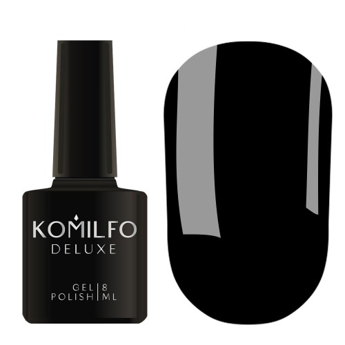 Гель-лак Komilfo Deluxe Series №D001 (черный, эмаль), 8 мл Гель-лак Komilfo Deluxe Series №D001 (черный, эмаль), 8 мл