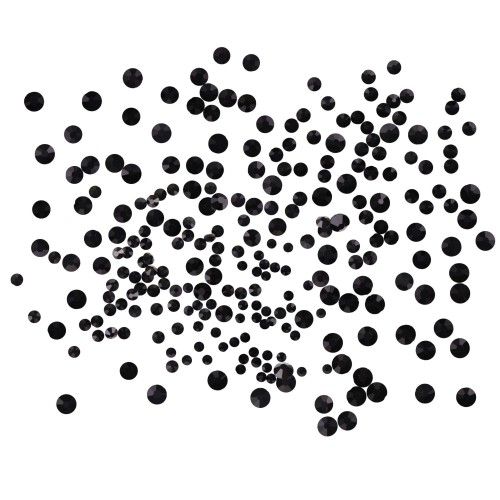 Komilfo rhinestones Jet Black, mix size (1400 pcs per pack) Komilfo rhinestones Jet Black, mix size (1400 pcs per pack)
