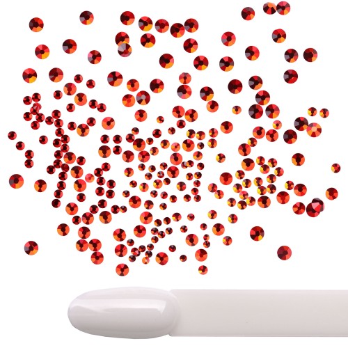 Komilfo rhinestones Siam, mix size (1400 pcs per pack)