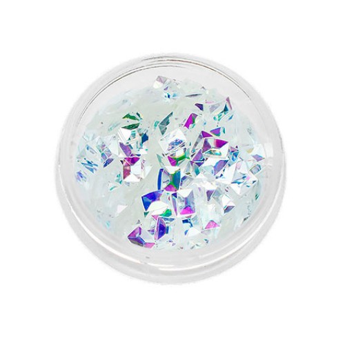 Komilfo 3D Dragon Scale №039, rectangle, Silver AB, (1 g) Komilfo 3D Dragon Scale №039, rectangle, Silver AB, (1 g)