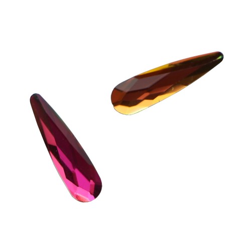 Komilfo Teardrop stones big (3×10 mm) Rainbow, 2 pieces