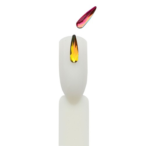 Komilfo Teardrop stones big (3×10 mm) Rainbow, 2 pieces