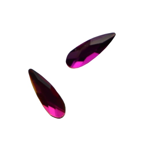 Komilfo Teardrop mini stones (2×6 mm) Purple flare, 2 pieces