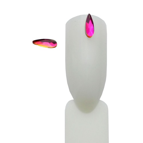 Komilfo Teardrop mini stones (2×6 mm) Purple flare, 2 pieces