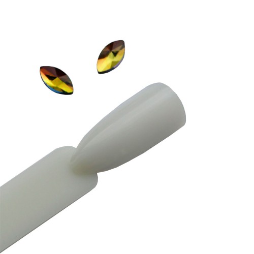 Komilfo Stones Boat full (4×8 mm) Rainbow, 2 pieces