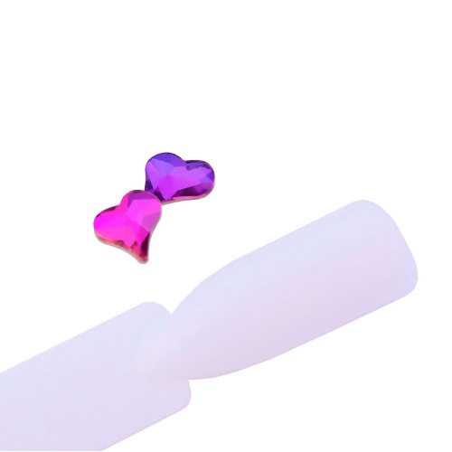 Komilfo Uneven Heart Stones (6×7 mm) Purple Flare (2 pcs)