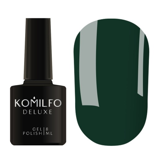 Gel Polish Komilfo Deluxe Series Dusk Collection D295 (cool green, enamel), 8 ml Gel Polish Komilfo Deluxe Series Dusk Collection D295 (cool green, enamel), 8 ml