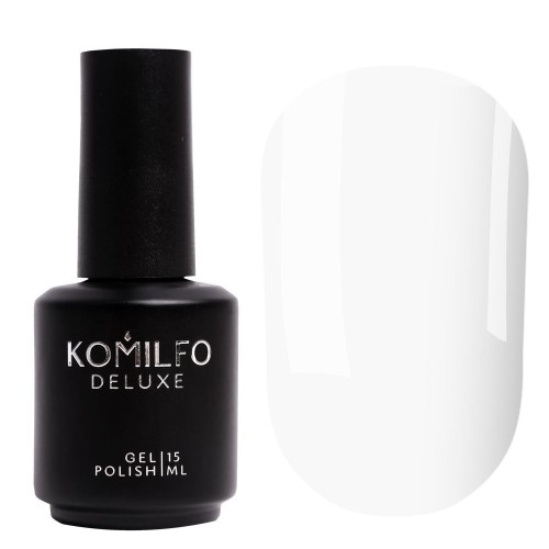 Gel Polish Komilfo Deluxe Series D003 (white, enamel), 15 ml Gel Polish Komilfo Deluxe Series D003 (white, enamel), 15 ml