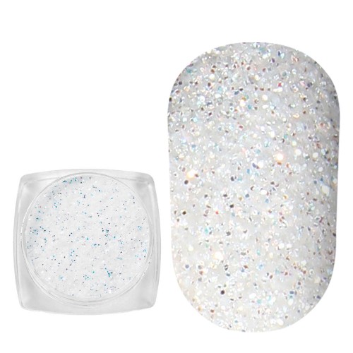 Komilfo spangles 023E, size 0.3 mm, (white multi-colored) E2.5 g Komilfo spangles 023E, size 0.3 mm, (white multi-colored) E2.5 g