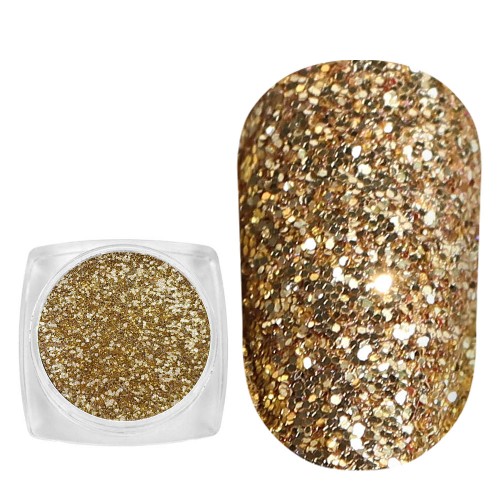 Komilfo spangles 109F, size 0.3 mm, (light gold) E, 2.5 g Komilfo spangles 109F, size 0.3 mm, (light gold) E, 2.5 g