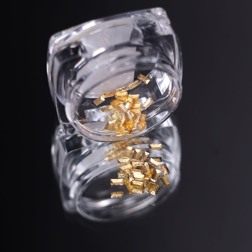 Komilfo texture rivets small rectangle 1.5*3 mm, gold, 50 pcs