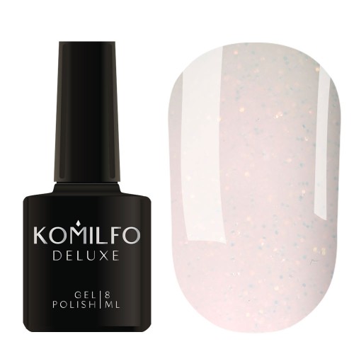 Gel Polish Komilfo Moon Crush 003 (milky pink, golden sparkles, translucent), 8 ml Gel Polish Komilfo Moon Crush 003 (milky pink, golden sparkles, translucent), 8 ml