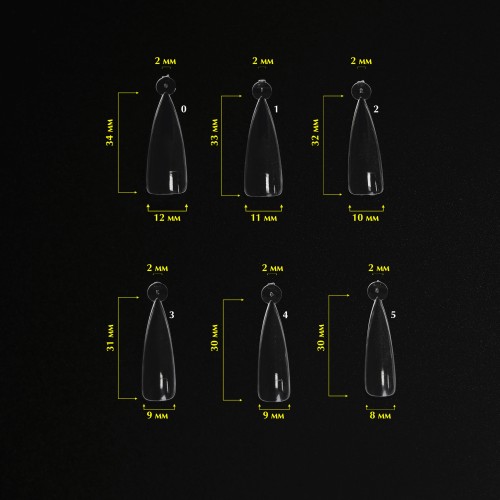 Komilfo Top Nail Forms, Almond – Top Nail Forms, Almond, 120 Pieces