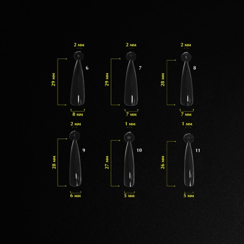 Komilfo Top Nail Forms, Almond – Top Nail Forms, Almond, 120 Pieces