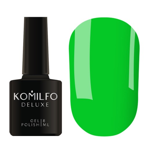 Gel Polish Komilfo Kaleidoscopic Collection K018 (bright lime, neon), 8 ml Gel Polish Komilfo Kaleidoscopic Collection K018 (bright lime, neon), 8 ml