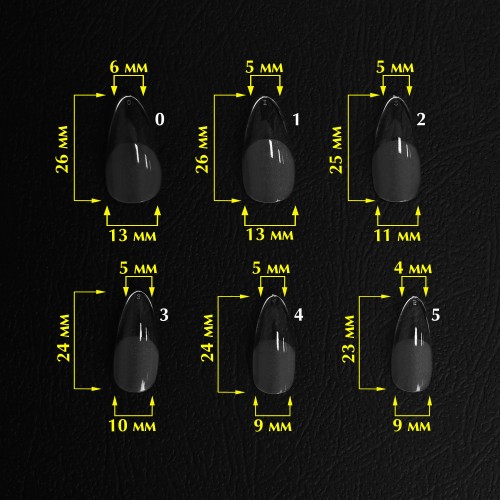 Komilfo SoFast Nail Forms Almond, 240 pcs
