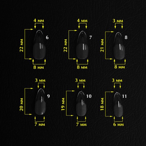 Komilfo SoFast Nail Forms Almond, 240 pcs