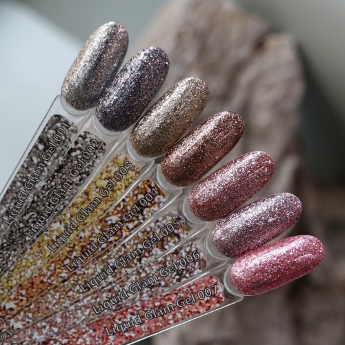 Komilfo Liquid Glam Gel LGG002 (silver gray), 8 ml