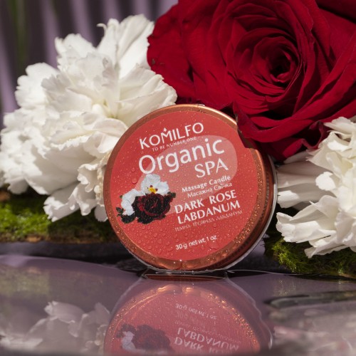 Massage candle Komilfo Massage Candle – Dark Rose Labdanum, 30 g