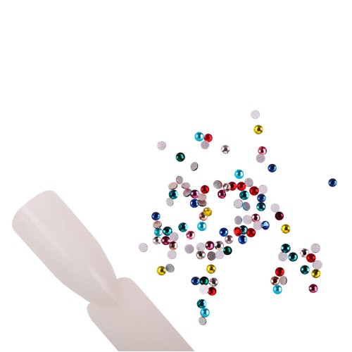 Komilfo rhinestones, mix (pack of 100), multi-colored, size 4