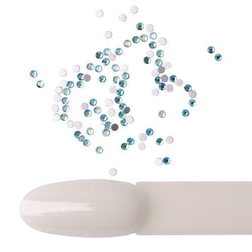 Komilfo rhinestones (pack of 100), Aquamarine AB, size 3