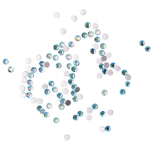 Komilfo rhinestones (pack of 100), Aquamarine AB, size 3 Komilfo rhinestones (pack of 100), Aquamarine AB, size 3