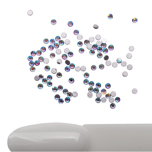 Komilfo rhinestones, Bk.Diamond AB, size 4 (100 pcs per pack)