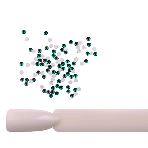 Komilfo rhinestones (pack of 100), Emerald, size 5