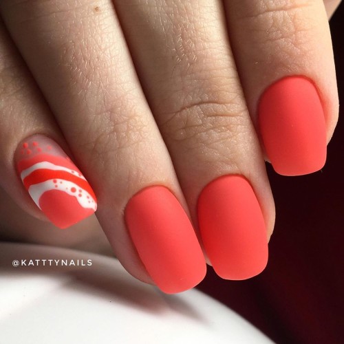 Гель-лак Komilfo Deluxe Series №D182 (яркий коралловый, неоновый), 8 мл