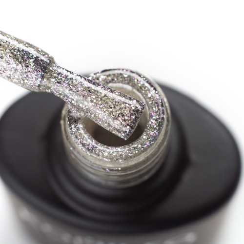 Gel Polish Komilfo DeLuxe Series G005 (rich light golden glitter with a slight pink overflow), 8 ml