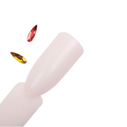 Komilfo Teardrop mini stones (2×6 mm) Rainbow, 2 pieces