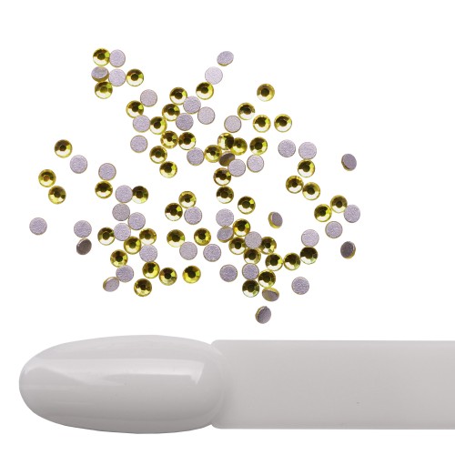 Komilfo Rhinestones Citrine, size 6 (pack of 100)