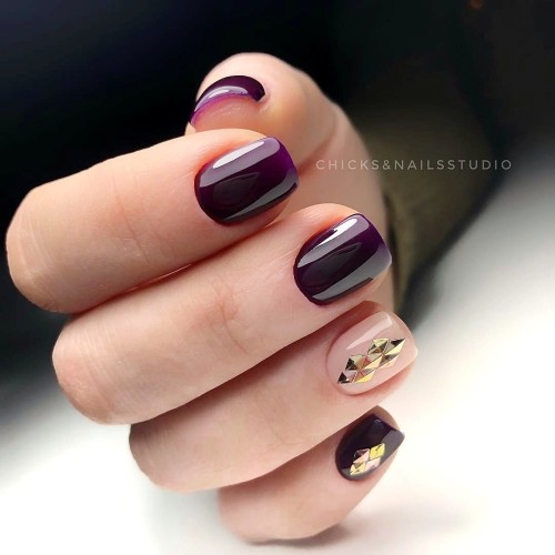 Gel polish Komilfo Deluxe Series D101 (dark purple, enamel), 15 ml