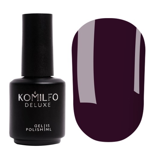 Gel polish Komilfo Deluxe Series D101 (dark purple, enamel), 15 ml Gel polish Komilfo Deluxe Series D101 (dark purple, enamel), 15 ml