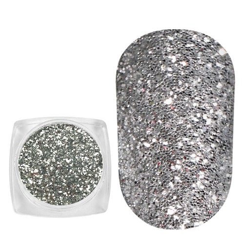 Komilfo spangles 102F, size 0.3 mm, (silver) E, 2.5 g Komilfo spangles 102F, size 0.3 mm, (silver) E, 2.5 g