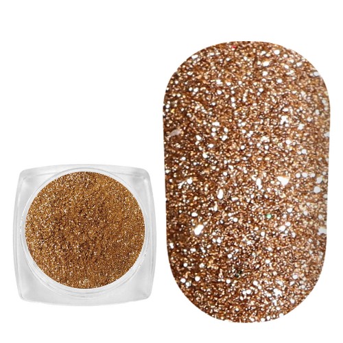 Komilfo spangles 110, size 0.08 mm, (quiet gold) E, 2.5 g Komilfo spangles 110, size 0.08 mm, (quiet gold) E, 2.5 g