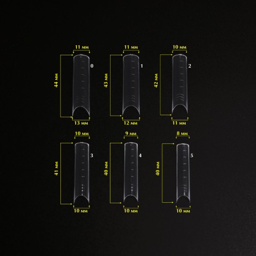 Komilfo Top Nail Forms, Arch – Top nail forms, arched, 120 Pieces