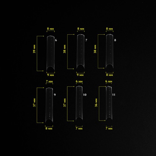 Komilfo Top Nail Forms, Arch – Top nail forms, arched, 120 Pieces