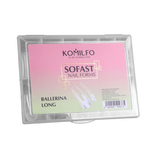Komilfo SoFast Nail Forms Ballerina Long, 240 pcs Komilfo SoFast Nail Forms Ballerina Long, 240 pcs