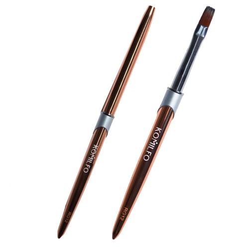 Komilfo Rose Gold Gel flat brush RG12 (Nylon) Komilfo Rose Gold Gel flat brush RG12 (Nylon)