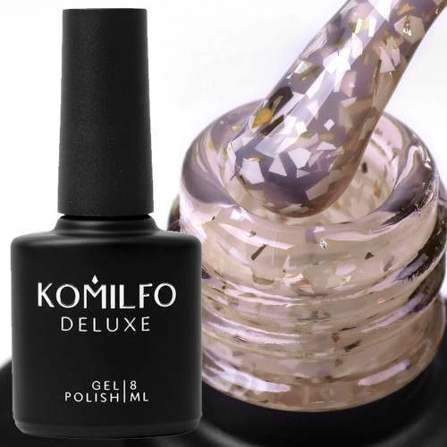 Komilfo Glassy Base GB002 (beige with flakes), 8 ml Komilfo Glassy Base GB002 (beige with flakes), 8 ml