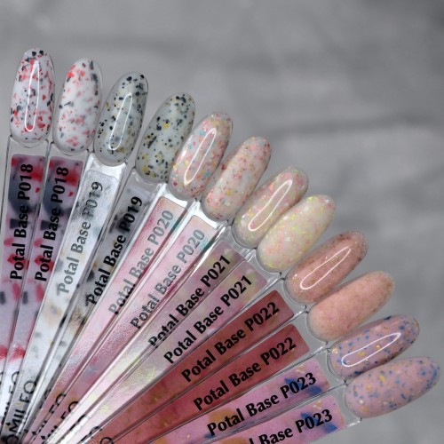 Komilfo Potal Base P018 (white with pink and black potal), 8 ml